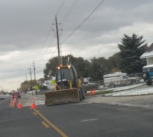 backhoe water break