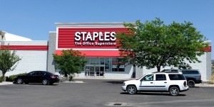 Staples on Hurley Drive in Pocatello, Idaho, shutting down in August.